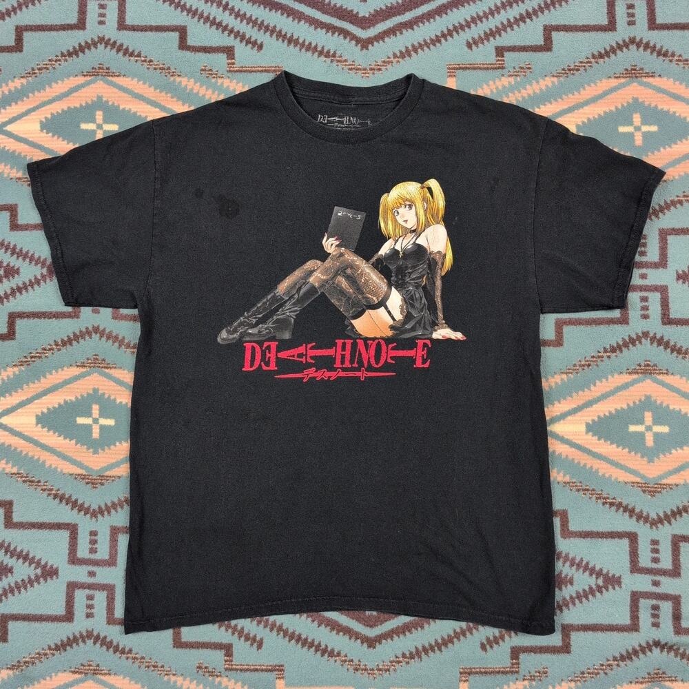 Death Note Misa Amane T-Shirt Black Anime Graphic Tee Size Large Rare Goth Emo